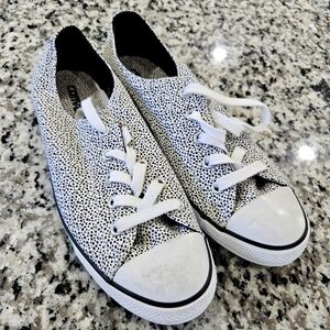 Converse black and white animal spot sneakers
